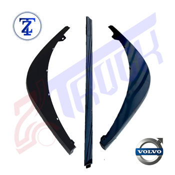 خرید زیر سپری  مشکی ولوو FH500  برند Kahveci Otomotiv، کیت کامل 3 تکه با شماره فنی 22245579، 22671508 و 22671460. ساخت ترکیه با کیفیت بالا، مناسب سپر جلو کامیون‌های ولوو FH4.